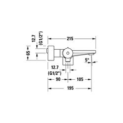 Duravit Tulum by Starck Einhebel-Wannenmischer Aufputz, Chrom, Anschlussart S-Ans... DURAVIT-TU5230000010 4063382961273 (Abb. 1)