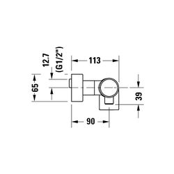 Duravit Tulum by Starck Einhebel-Brausemischer Aufputz, Chrom, Anschlussart S-Ans... DURAVIT-TU4230000010 4063382961266 (Abb. 1)
