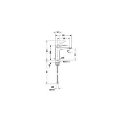 Duravit Tulum by Starck Einhebel-Waschtischmischer M, Mattschwarz, 5l/min, Hebelg... DURAVIT-TU1020002046 4063382961341 (Abb. 1)