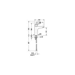 Duravit No.1 Einhebel-Waschtischmischer M, Chrom, 5l/min, Hebelgriff, Ausladung 1... DURAVIT-N11020002010 8000177315831 (Abb. 1)