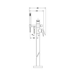 Duravit Tulum by Starck Einhebel-Wannenmischer bodenstehend, Chrom, Höhe 894mm, m... DURAVIT-TU5250000010 4063382961310 (Abb. 1)
