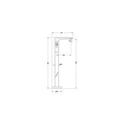 Duravit Tulum by Starck Einhebel-Wannenmischer bodenstehend, Mattschwarz, Höhe 89... DURAVIT-TU5250000046 4063382961440 (Abb. 1)