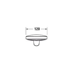 Duravit Handbrause, Chrom, MinusFlow, d. 120mm, Strahlart Rain, Pulse, Mono, Druc... DURAVIT-UV0652017010 4063382937285 (Abb. 1)