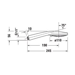 Duravit Handbrause, Chrom, MinusFlow, d. 110mm, Strahlart SoftRain, Rain, Intense... DURAVIT-UV0652016010 4063382937049 (Abb. 1)