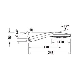 Duravit Handbrause, Chrom/Weiß, MinusFlow, d. 110mm, Strahlart SoftRain, Rain, In... DURAVIT-UV0652015010 4063382937018 (Abb. 1)