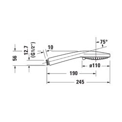 Duravit Handbrause, Chrom/Weiß, MinusFlow, d. 110mm, Strahlart SoftRain, Rain, In... DURAVIT-UV0652015010 4063382937018 (Abb. 1)