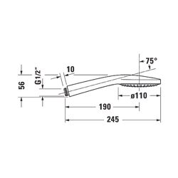 Duravit Handbrause, Chrom/Weiß, MinusFlow, d. 110mm, Strahlart Rain, Durchflussme... DURAVIT-UV0652013010 4063382936684 (Abb. 1)