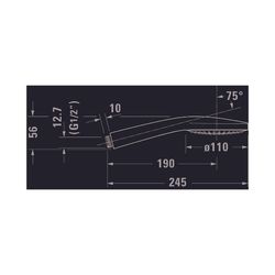 Duravit Handbrause, Chrom/Weiß, MinusFlow, d. 110mm, Strahlart Rain, Durchflussme... DURAVIT-UV0652013010 4063382936684 (Abb. 1)