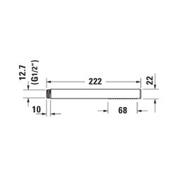 Duravit Stabbrause, MinusFlow, eckig, Rain, Chrom, Durchflussmenge 3 bar 9l/min, ... DURAVIT-UV0642002010 4063382937988 (Abb. 1)