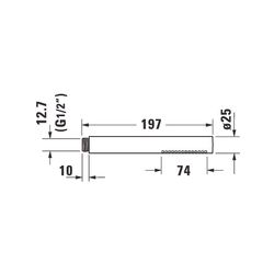 Duravit Stabbrause, MinusFlow, rund, Rain, Chrom, Durchflussmenge 3 bar 9l/min, S... DURAVIT-UV0642001010 4063382937315 (Abb. 1)