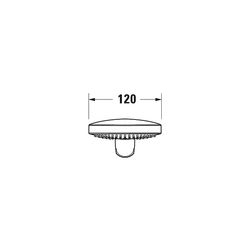 Duravit Handbrause, Chrom, MinusFlow, d. 120mm, Strahlart Rain, Pulse, Mono, Druc... DURAVIT-UV0652017010 4063382937285 (Abb. 1)