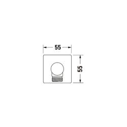 Duravit Wandanschlussbogen 55x102mm, Eckig, Chrom Hochglanz, Rosette eckig, Rückf... DURAVIT-UV0630011010 4063382938190 (Abb. 1)