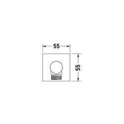 Duravit Wandanschlussbogen 55x102mm, Eckig, Mattschwarz, Rosette eckig, Rückfluss... DURAVIT-UV0630010046 4063382938183 (Abb. 1)