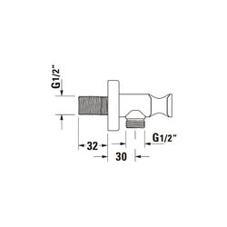Duravit Wandanschlussbogen 55x102mm, Eckig, Mattschwarz, Rosette eckig, Rückfluss... DURAVIT-UV0630010046 4063382938183 (Abb. 1)