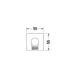 Duravit Wandanschlussbogen 55x102mm, Eckig, Chrom Hochglanz, Rosette eckig, Rückf... DURAVIT-UV0630010010 4063382938176 (Abb. 1)