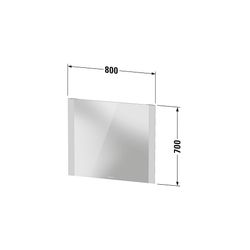 Duravit Licht und Spiegel Wandmontage 34x800x700mm, Mattweiß, Good, LED seitli... DURAVIT-LM7866000000000 4063382552150 (Abb. 1)