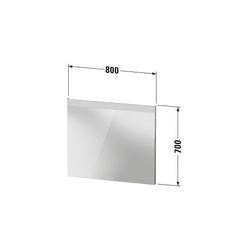 Duravit Licht und Spiegel Wandmontage 35x800x700mm, Mattweiß, Good, LED oben, ... DURAVIT-LM7836000000000 4063382551917 (Abb. 1)