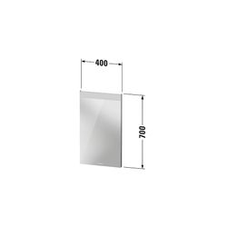 Duravit Licht und Spiegel Wandmontage 35x400x700mm, Mattweiß, Good, LED oben, ... DURAVIT-LM7834000000000 4063382551856 (Abb. 1)