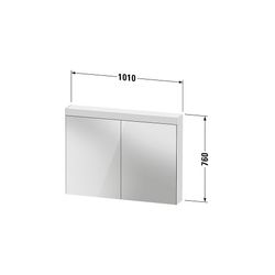 Duravit Good Spiegelschrank mit Licht Wandmontage 148x1010x760mm, Neutral, 2 T... DURAVIT-LM7822000000000 4063382580290 (Abb. 1)