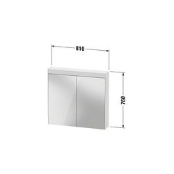 Duravit Good Spiegelschrank mit Licht Wandmontage 148x810x760mm, Neutral, 2 Tü... DURAVIT-LM7821000000000 4063382580269 (Abb. 1)