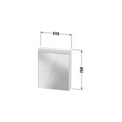 Duravit Best Spiegelschrank mit Licht Wandmontage 148x610x760mm, L, Neutral, Tür ... DURAVIT-LM7840R00002 4053424468198 (Abb. 1)