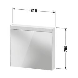 Duravit Good Spiegelschrank mit Licht Wandmontage 148x810x760mm, Neutral, 2 Tü... DURAVIT-LM7821000000000 4063382580269 (Abb. 1)