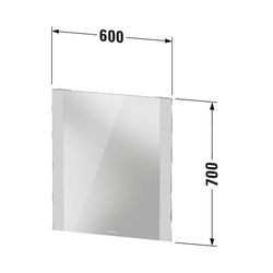 Duravit Licht und Spiegel Wandmontage 34x600x700mm, Mattweiß, Good, LED seitli... DURAVIT-LM7865000000000 4063382552129 (Abb. 1)