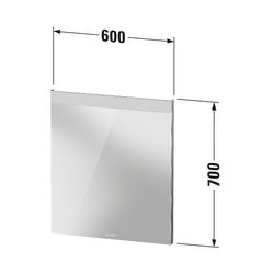 Duravit Licht und Spiegel Wandmontage 35x600x700mm, Mattweiß, Good, LED oben, ... DURAVIT-LM7835000000000 4063382551887 (Abb. 1)