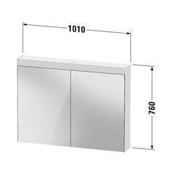 Duravit Good Spiegelschrank mit Licht Wandmontage 148x1010x760mm, Neutral, 2 T... DURAVIT-LM7822000000000 4063382580290 (Abb. 1)
