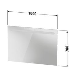 Duravit No.1 Spiegel Wandmontage 35x1000x700mm, Mattweiß, LED oben, 11W, Betät... DURAVIT-N17953000000000 4067116005813 (Abb. 1)