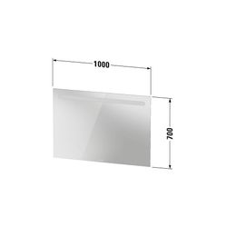 Duravit No.1 Spiegel Wandmontage 35x1000x700mm, Mattweiß, LED oben, 11W, Betät... DURAVIT-N17953000000000 4067116005813 (Abb. 1)