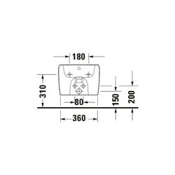 Duravit Qatego Wandbidet 570x385x285mm, Weiß Hochglanz, HygieneGlaze, 1 HL, HLB, Üb... DURAVIT-2263152000 4067116069587 (Abb. 1)