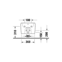 Duravit Qatego Wandbidet 570x385x285mm, Weiß Hochglanz, HygieneGlaze, 1 HL, HLB, Üb... DURAVIT-2263152000 4067116069587 (Abb. 1)