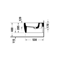 Duravit Qatego Wandbidet 570x385x285mm, Weiß Hochglanz, HygieneGlaze, 1 HL, HLB, Üb... DURAVIT-2263152000 4067116069587 (Abb. 1)