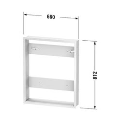 Duravit Einbau-Set aus Hochverdichtete MDF-Platte 139x661x812mm, Mattweiß, mit Bef... DURAVIT-LM987500000 4053424471082 (Abb. 1)