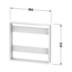 Duravit Einbau-Set aus Hochverdichtete MDF-Platte 139x861x812mm, Mattweiß, mit Bef... DURAVIT-LM987600000 4053424471099 (Abb. 1)