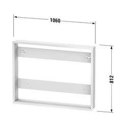 Duravit Einbau-Set aus Hochverdichtete MDF-Platte 139x1061x810mm, Mattweiß, mit Be... DURAVIT-LM987700000 4053424471105 (Abb. 1)
