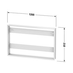 Duravit Einbau-Set aus Hochverdichtete MDF-Platte 139x1261x812mm, Mattweiß, mit Be... DURAVIT-LM987800000 4053424471112 (Abb. 1)