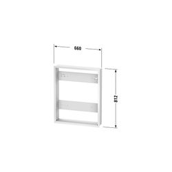 Duravit Einbau-Set aus Hochverdichtete MDF-Platte 139x661x812mm, Mattweiß, mit Bef... DURAVIT-LM987500000 4053424471082 (Abb. 1)