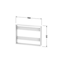 Duravit Einbau-Set aus Hochverdichtete MDF-Platte 139x1061x810mm, Mattweiß, mit Be... DURAVIT-LM987700000 4053424471105 (Abb. 1)