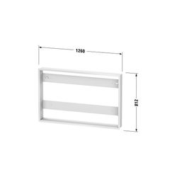 Duravit Einbau-Set aus Hochverdichtete MDF-Platte 139x1261x812mm, Mattweiß, mit Be... DURAVIT-LM987800000 4053424471112 (Abb. 1)