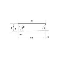 Duravit DuraSenja Badewanne 470x800x1700mm, 284l, Weiß glänzend, Oval, Ecke L,... DURAVIT-700580000000000 4067116007657 (Abb. 1)