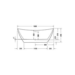 Duravit DuraVato Badewanne 690x800x1800mm, 202l, Weiß glänzend, Oval, Freisteh... DURAVIT-700569000000000 4067116007541 (Abb. 1)