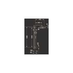 Duravit C.1 Duschsystem, Einhebel-Brausemischer, Chrom HG, Höhe 1200mm, Brausesch... DURAVIT-C14280007010 4053424455273 (Abb. 1)