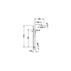 Duravit B.1 Duschsystem, Chrom, Thermostat, Hand- und Kopfbrause 250mm, 11l/min, ... DURAVIT-B14280008010 4053424865799 (Abb. 1)