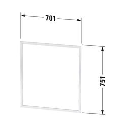 Duravit L-Cube Einbaurahmen, Aufsatz, 700x10x751mm, Zerlegt, Weiß Aluminium Ma... DURAVIT-LC9685018180000 4067116303629 (Abb. 1)