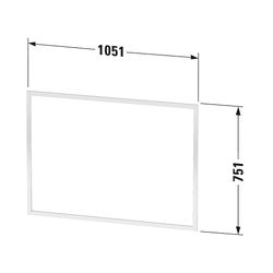 Duravit L-Cube Einbaurahmen, Aufsatz, 1050x10x751mm, Zerlegt, Graphit Aluminiu... DURAVIT-LC9687049490000 4067116303674 (Abb. 1)