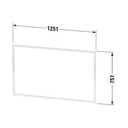 Duravit L-Cube Einbaurahmen, Aufsatz, 1250x10x751mm, Zerlegt, Weiß Aluminium M... DURAVIT-LC9688018180000 4067116303681 (Abb. 1)