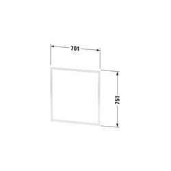 Duravit L-Cube Einbaurahmen, Aufsatz, 700x10x751mm, Zerlegt, Weiß Aluminium Ma... DURAVIT-LC9685018180000 4067116303629 (Abb. 1)