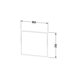 Duravit L-Cube Einbaurahmen, Aufsatz, Teilweise montiert, Weiß Aluminium Matt,... DURAVIT-LC9686018180000 4067116303643 (Abb. 1)